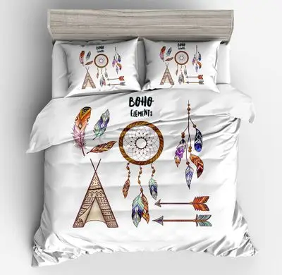 King size bedding set quilt cover letter feather home textile new comfortable home bedding Christmas elk bed set queen bed set - Color: 18