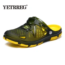 Новинка; Летняя мужская обувь; модные пляжные мужские сандалии; прозрачная обувь; дышащие мужские вьетнамки; повседневные шлепанцы; уличные мужские шлепанцы