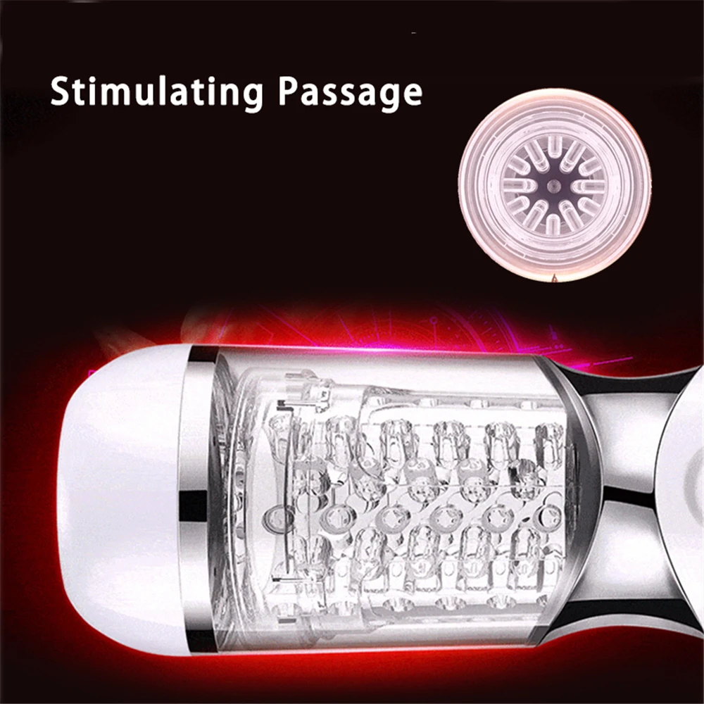 Sex Toys For Men Automatic Telescopic Rotation Male Masturbator Heating Voice Cup Vagina Real Pussy Adult Masturbation Vibrator (7)