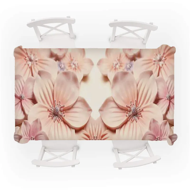 table cloth Primeval 3D Flower Table Cloth Rectangular Tea Table Cover Dining Home Decor manteles de mesa rectangular  #4O09  (8)