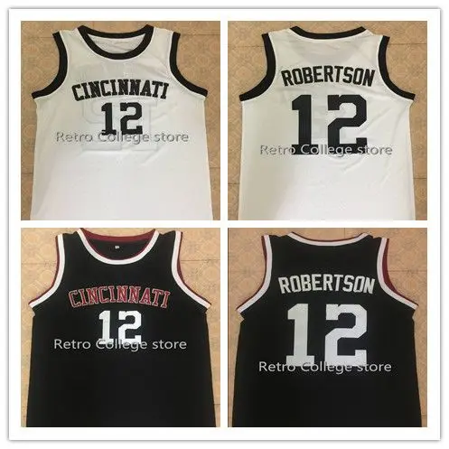 Retro throwback stitched embroidery #12 Oscar Robertson Cincinnati basketball jersey Customize any size number and player name | Спорт и