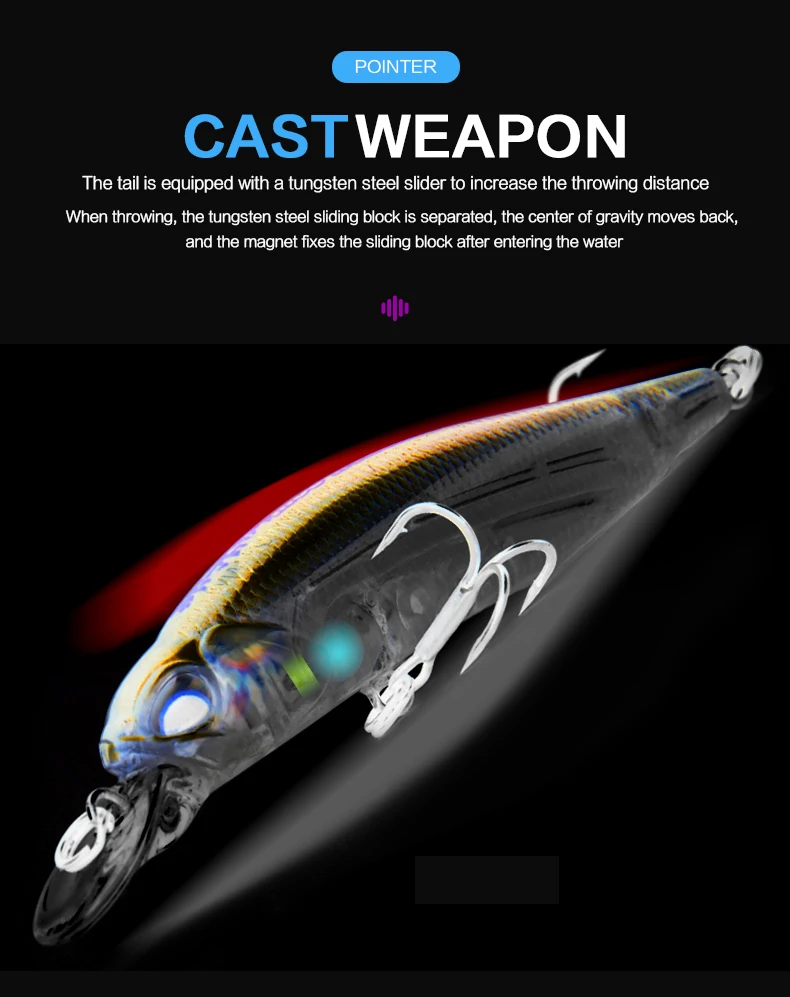 BEARKING 63mm 5g Heißer SP angeln lockt professionelle UV farben minnow Magnet gewicht system wobbler crankbait Angeln zubehör – Detail 10