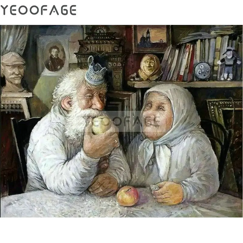 Алмазная вышивка 5D с рисунком сделай сам картина для старых пар картины