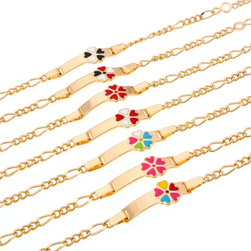 Детские ювелирные изделия детский браслет Pulsera Bebe Pulseira золотой с сердцем Enfant