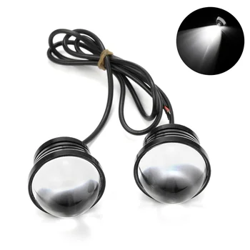 

2X Car LED Lens Fog Light Eye Repair Fish Fog Lamp Hawk Eagle Eye Daytime Running Lights 12V Automotive