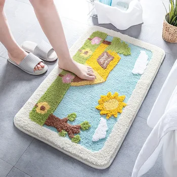 

Cartoon short-hair carpet, water-absorbent anti-slip mat in bathroom, home entrance door carpet in living room and bedroom