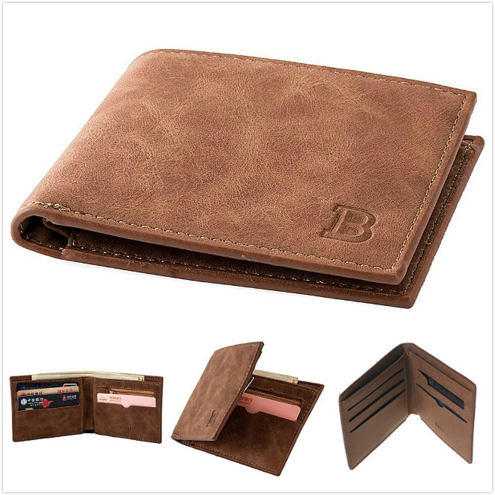 Cartera cuero sintético para hombre, cartera masculina 1 piezas, con bolsillo de dólar, cubierta de tarjetero de negocios de lujo, venta al por mayor|Carteras| - AliExpress