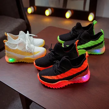 

LED Light Up Shoes Children Kid Baby Girls Boys Candy Color Sport Run Sneakers Shoes Chaussure Enfant Luminous Kids Sneakers