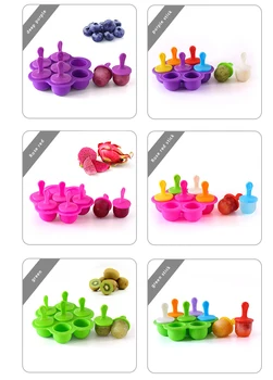 

Silicone Mini Ice Pops Mold Creative Multi Grid Household DIY Ice CreamFruit Shake Popsicle Making Tool