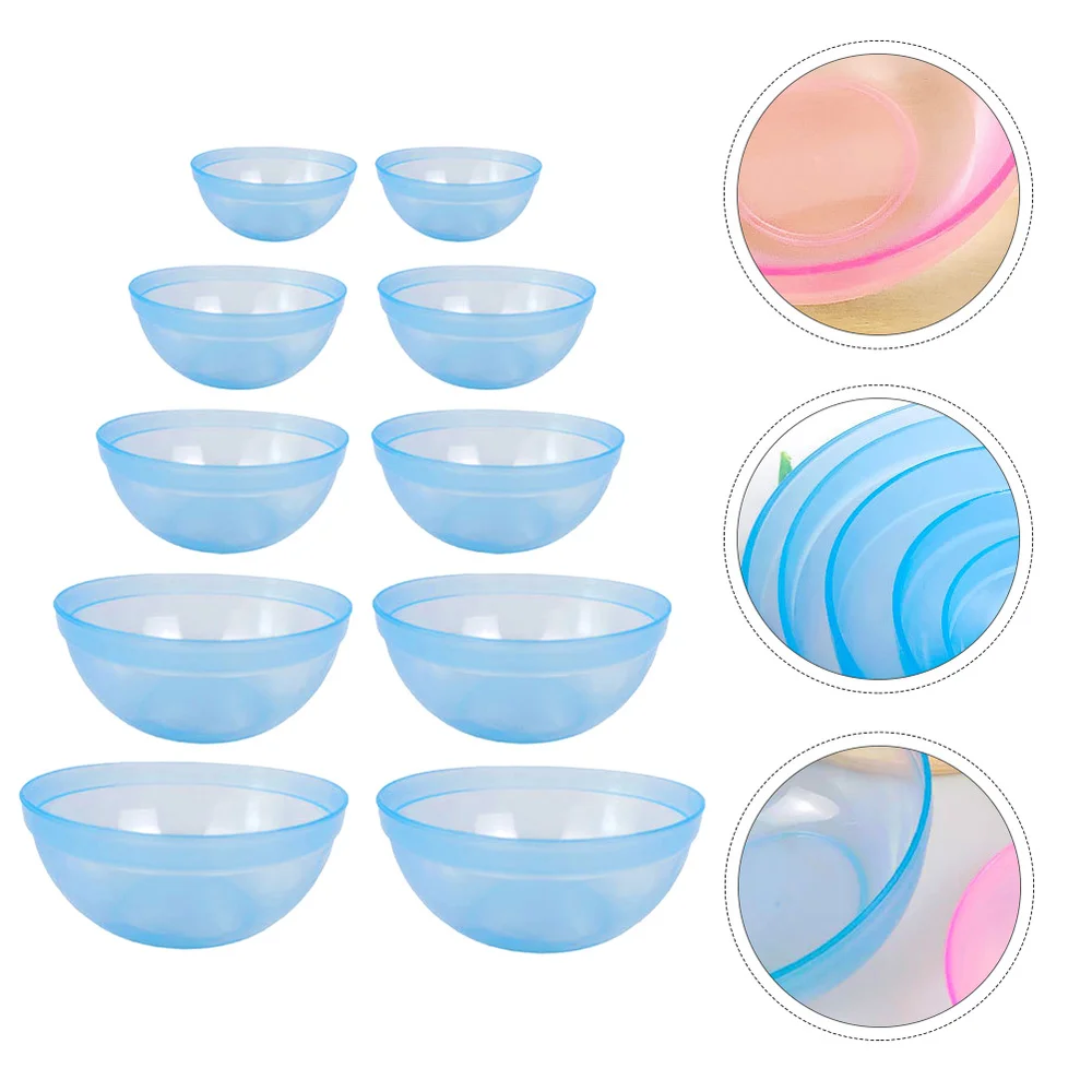 10Pcs Facial Mask Mixing Bowl DIY Mask Bowl Beauty Salon Supply Random ColorEye Shadow