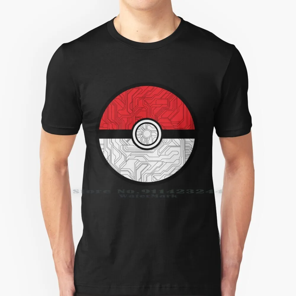 Maglietta Elettrica Pokeball Cotton 6Xl Pokeball Game Clingcling Elettrico