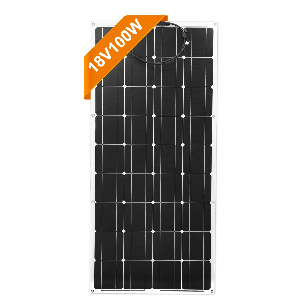 Dokio 18V монокристаллическая 100W Гибкая солнечная панель для автомобиля/лодки/дома