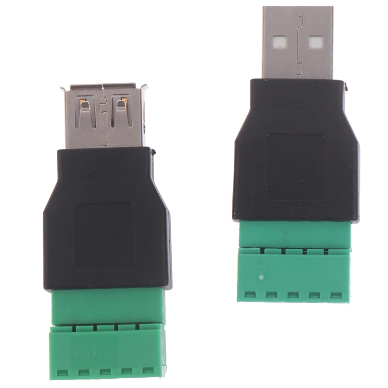 1 шт. USB Женский к винтовой разъем USB штекер с защитным разъемом USB2.0 Женский Джек USB Женский к винтовой клемме