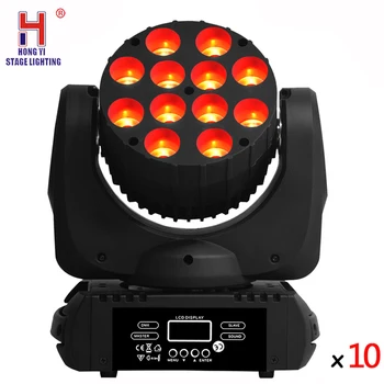 

Moving Head 12X12W Light Stage Beam Wash Effect Lights RGBW DMX Control For Dj Party Bar Lighting 10pcs/lot