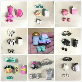 

1 set LOL clolthes glasses bottle shoes Accessorries on sale Original dolls collection drop shipping
