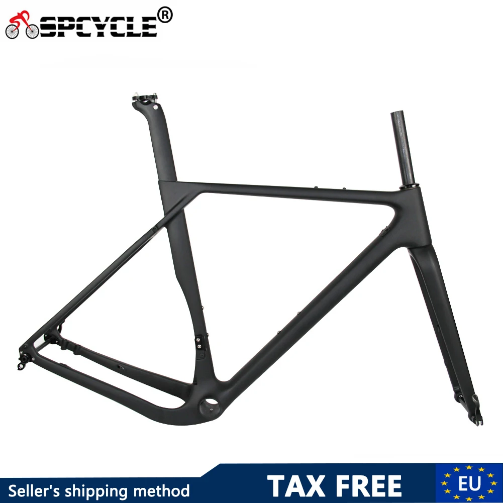 Spcycle 2021 Новинка T1000 карбоновая велосипедная Рама Cyclocross Максимальная шина 700x40C