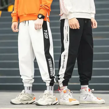 

New Arrival Harajuku Japanese Style Letter Printed Fashionable Men's Jogger Trousers Hip Hop Autumn Casual Male Harem Pants