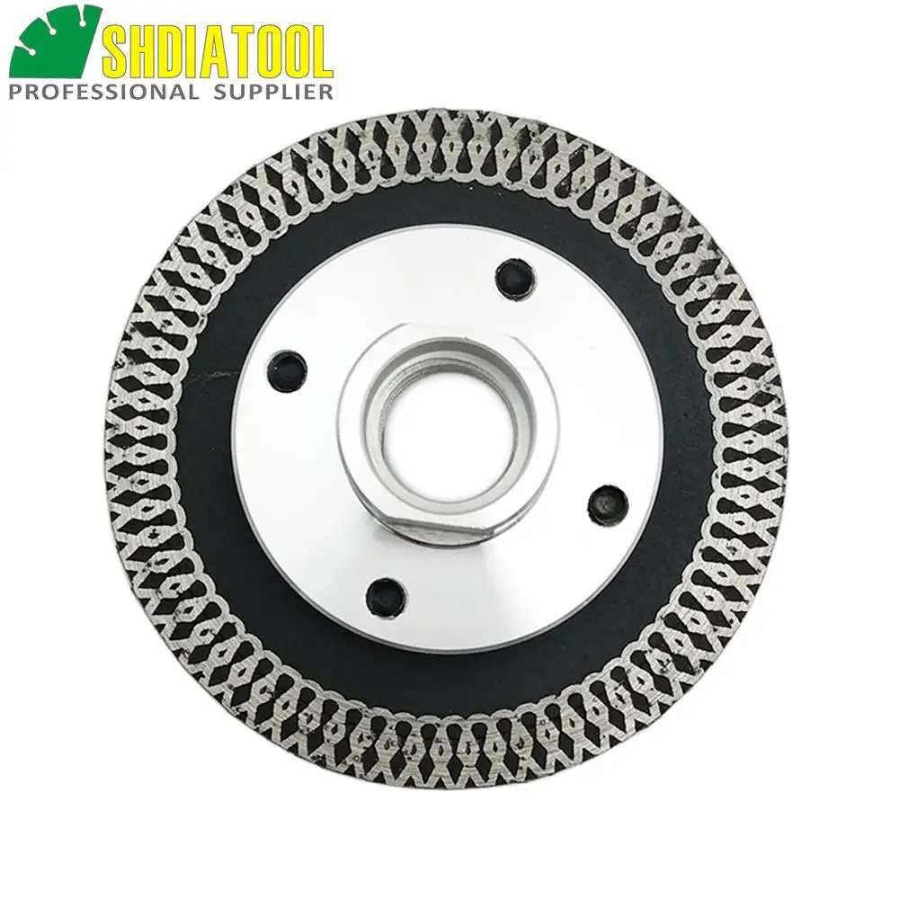 DIATOOL 2 pcs 75mm Hot pressed mini mesh turbo rim diamond engraving saw blades with removable 5/8-11  flange
