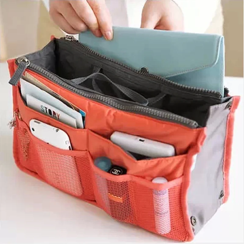  Multi-Function Double Zipper Bag Quality Thickening Large Capacity Cosmetic Storage Bag Nylon Trave
