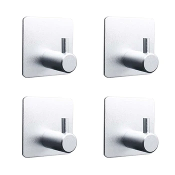 

Aluminum Self Adhesive Hook Wall Door Key Rack Towel Hanger for Kitchen Bathroom 67JB