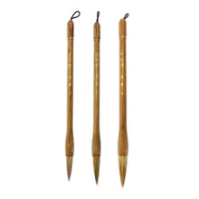 Кисть для каллиграфии из волчьей шерсти, обычный набор кистей для письма, китайский пейзаж, кисть для рисования, 3 шт., Tinta, Китай