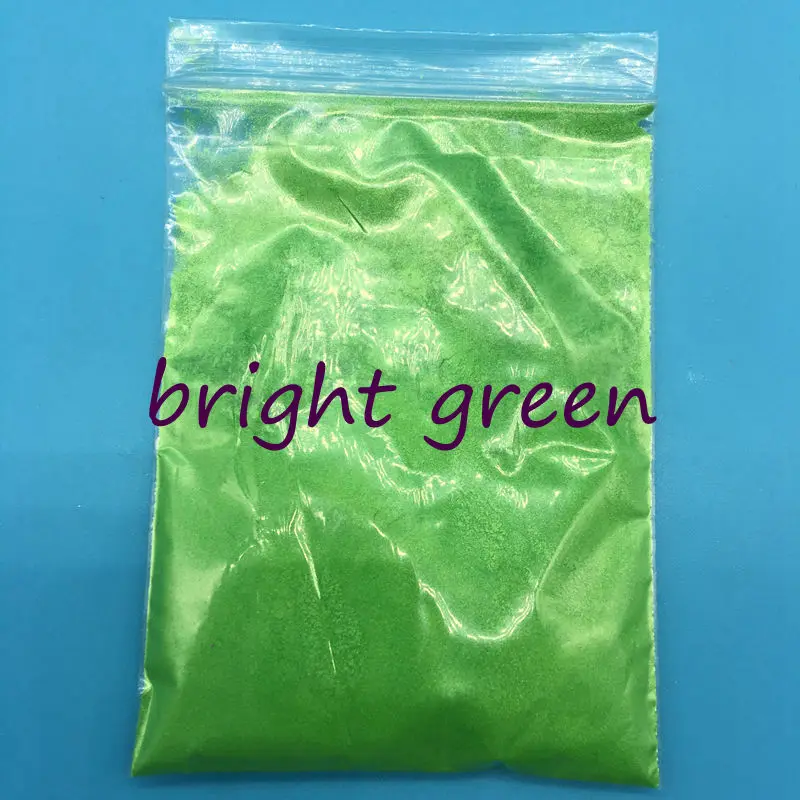 bright green 10 г ПИГМЕНТ жемчужный порошок здоровая Натуральная Минеральная пудра MICA порошок DIY краситель, блеск для ногтей, использовать для мыла автомобильные художественные изделия - Цвет: bright green