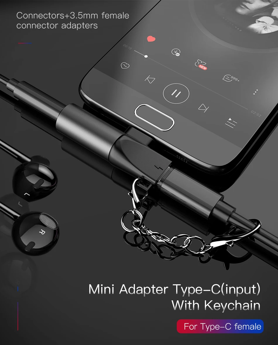 ACCEZZ 2 в 1 usb type C до 3,5 мм разъем аудио адаптер для наушников USB C зарядка прослушивание конвертер для Xiaomi 6 huawei samsung