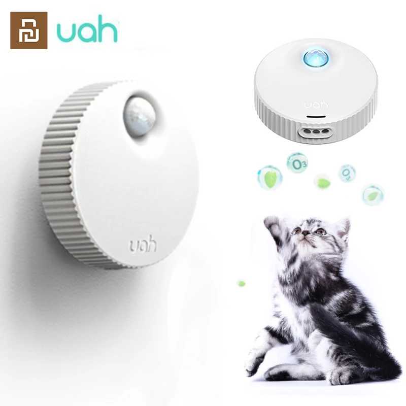 YouPin Uah Cat Litter Box Smart Deodorizer 24-hour Monitoring Long Battery Life Positioning Adsorption Pet Deodorize | Электроника