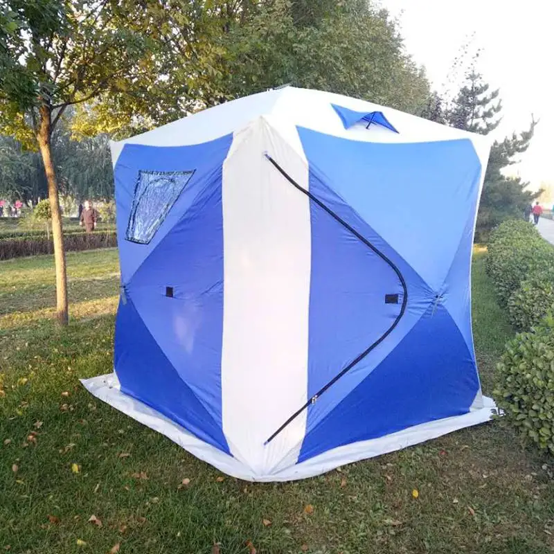 200x200x215cm Открытый складной зимний рыболовный тент портативный рыбный домик палатка укрытие Туалет палатка автоматический всплывающий душ для ванной комнаты туристический тент - Цвет: 200x200x215cm