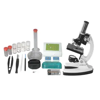 

1200X Digital Microscope Set with Accessories Kit for Children Science Develop Desktop LED Lamp Microscope Kit