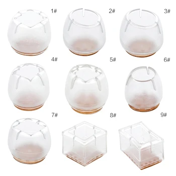 

4Pcs/Lot Table Chair Leg Mat Silicone Non-slip Table Chair Leg Caps Foot Bottom Cover Pads Wood Floor Protectors