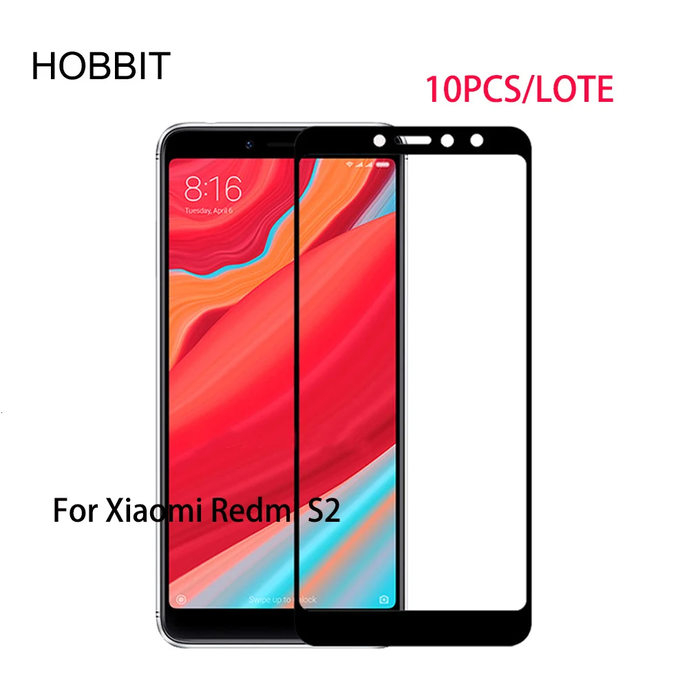 10 шт оптом для xiaomi Redmi S2 0,3 мм 2.5D 9H полное покрытие Премиум Закаленное стекло протектор экрана для xiaomi защита экрана