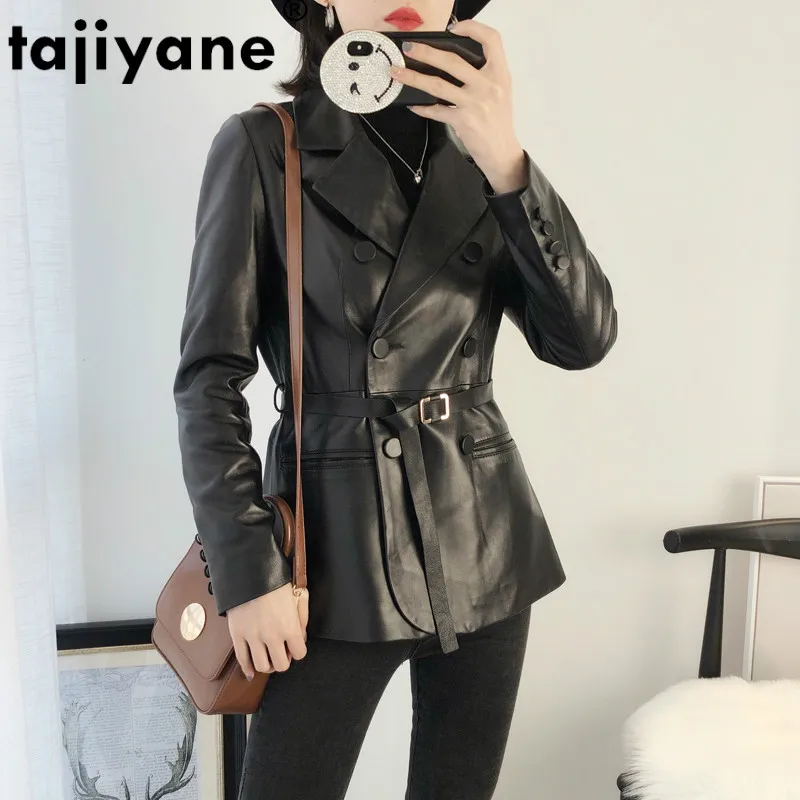 

Tajiyane Autumn Women's Leather Jacket Sheepskin Coat Real Leaher Jacket Woman Coat Motocycle Jackets Mujeres Abrigos WPY753