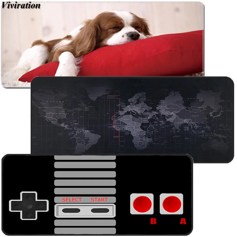 Dustomized 90x40cm Locked Edge Non-slip Gaming Mousepad Vogue Soft Desk Mat For Trackball Laser Mouse Keyboard Rubber Mouse Pad