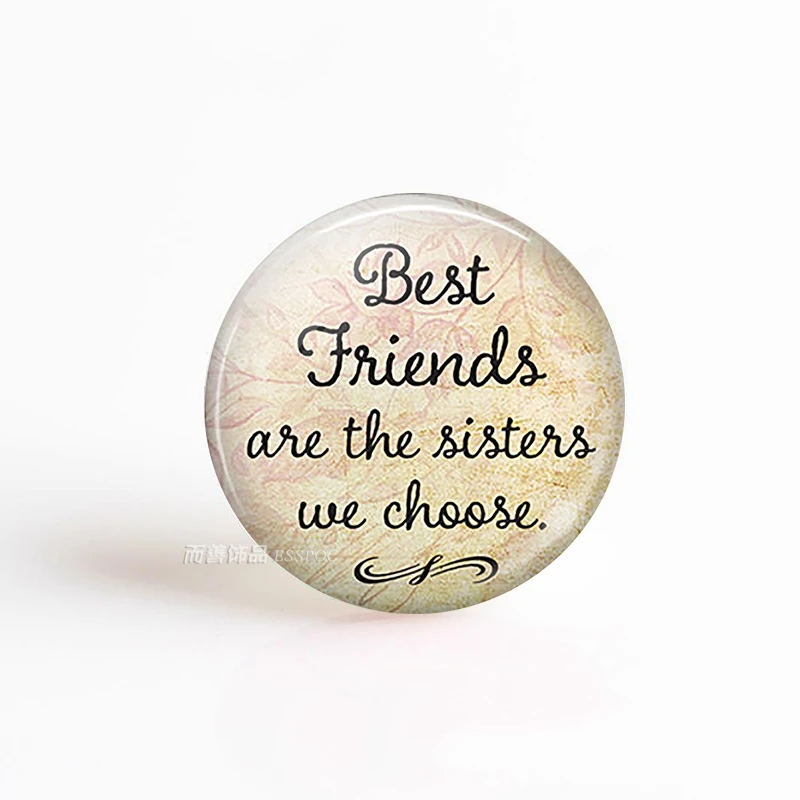 5 шт./лот, принт с буквами "Best Friends", 25 мм, стеклянный кабошон, базовый набор, сделай сам, ювелирное изделие, товары для рукоделия, дружба, подарок