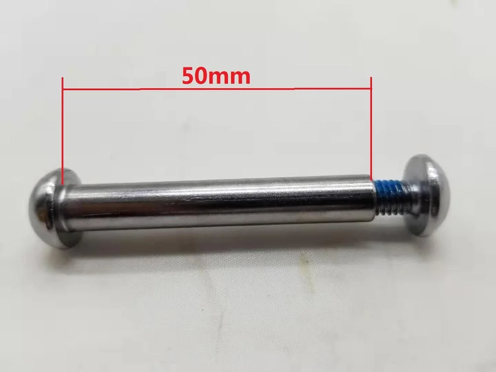 M6* 12 мм и 8*30 мм скутеры роликовые коньки велосипед амортизаторы гайка Болты Шурупы серебро 1 комплект - Цвет: 50mm