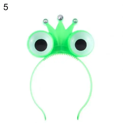 Frog 1 шт. светодиодные вплетения в волосы обруч светящиеся блестки заячьи ушки детские светящиеся головная повязка светодиодные светящиеся волосы обруч для вечерние поставки - Цвет: Frog
