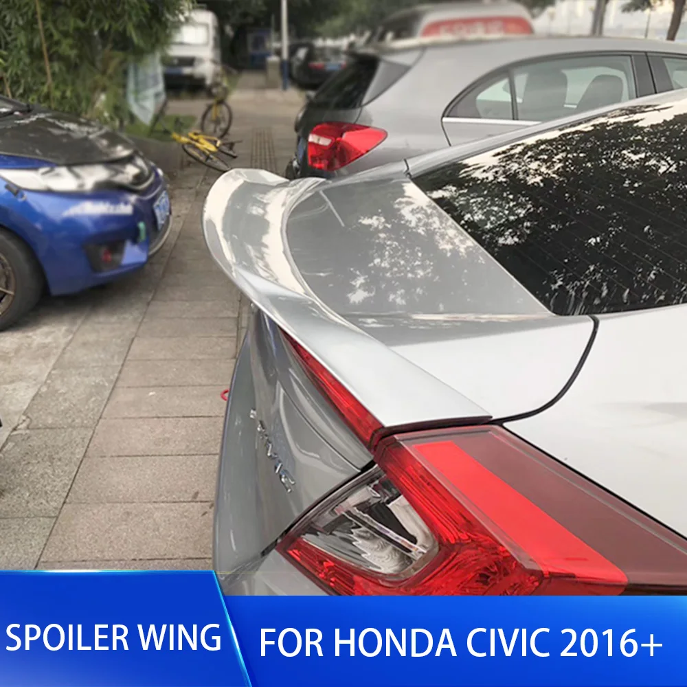 

Exterior Tuning JDM Sport Style Rear Trunk Lid Car Spoiler For Honda Civic Sedan 4D 2016 17 18 19 High Quality ABS Plastic Part
