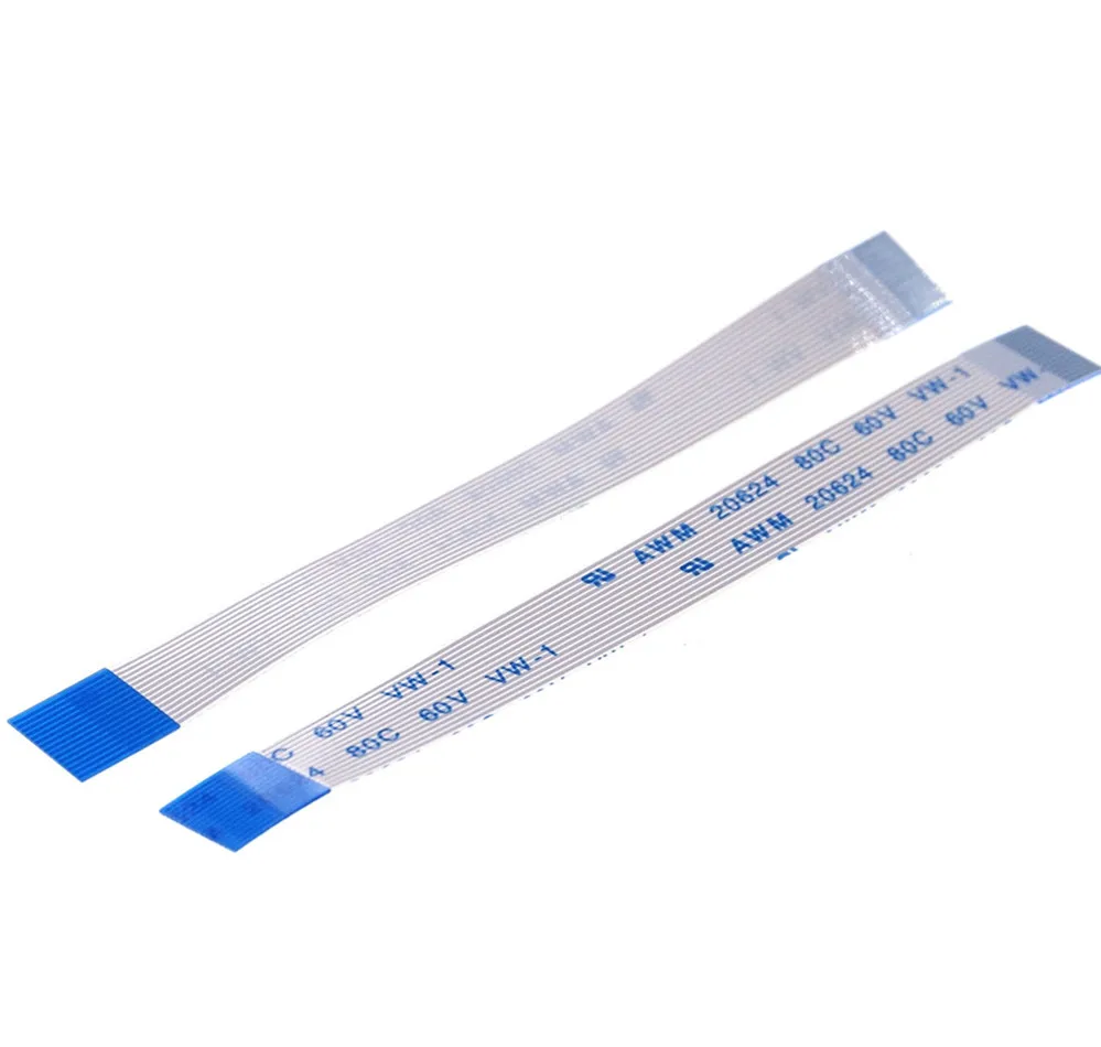 Cabo Chato Flexível Ffc 100 Peças 15 Pinos 0.5 mm Passo Diferente Comprimento 60 mm 80 mm 100 120 150 200 250 300 mm Zse