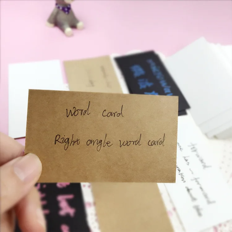 100pcs Blank Kraft paper Business Cards Word Card Message Card DIY Gift Card