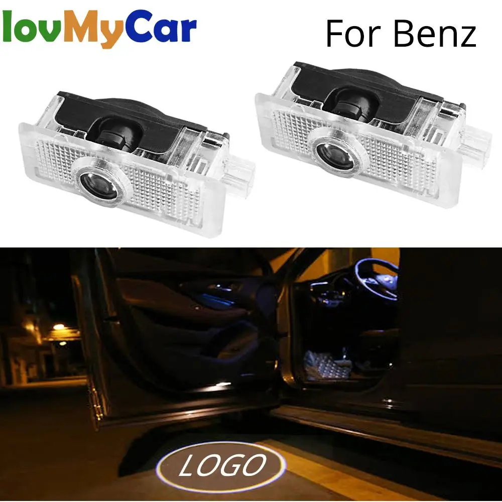 

2Pcs Car Door Logo Projector Light Welcome Lamp Courtesy Laser For Mercedes Benz CLA-Class Couple E C A207 CLS C218