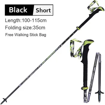 

Sports Trekking Pole Supplies Carbon Fiber Collapsible Folding Adjustable
