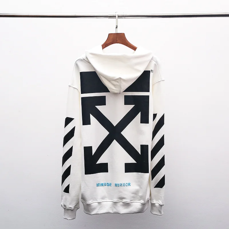 19ss Off-White OW религиозная картина маслом для мужчин и женщин для влюбленных Модная хлопковая Повседневная Толстовка с капюшоном свободная Куртка Пуловер