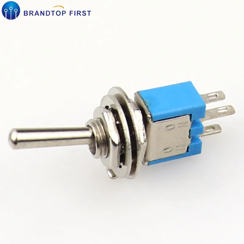Небольшой 5 мм 3Pin ON-ON кулисный переключатель тумблер 6A 125VAC