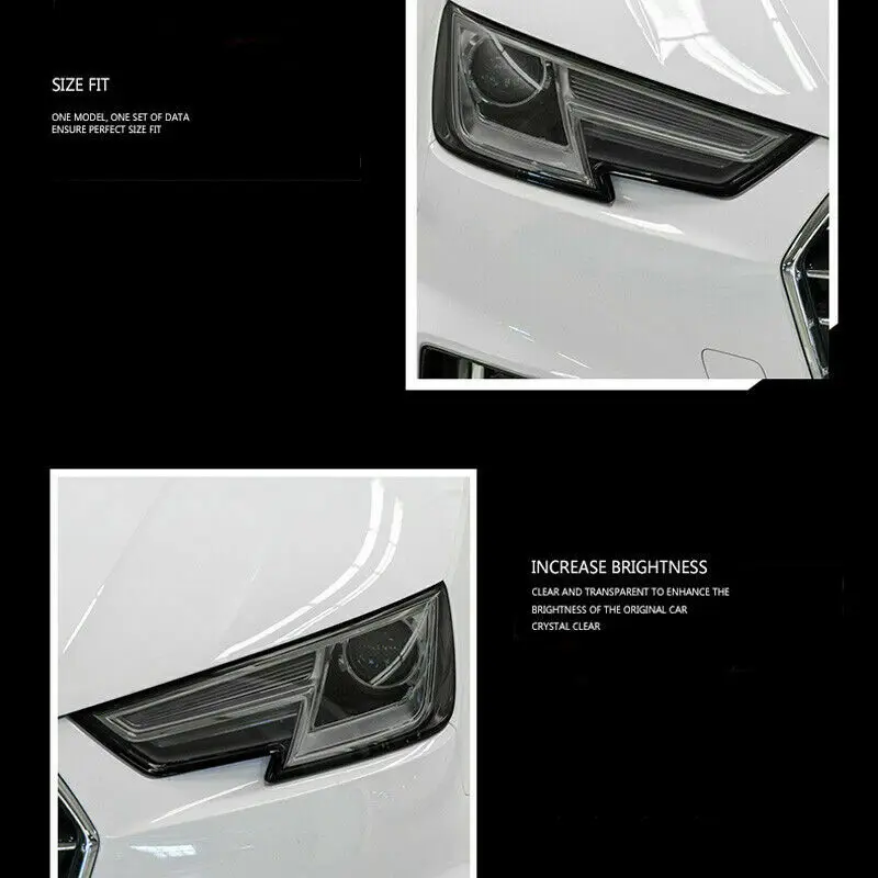 Новый автомобиль LH + RH дым ТПУ фары Защитная Precut пленка наклейка Накладка