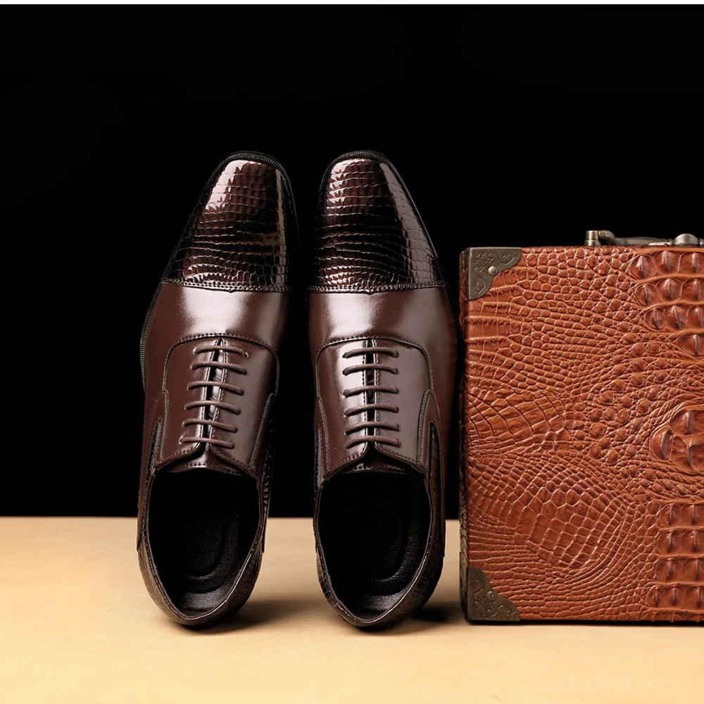 Merkmak Men Oxfords Shoes Top Quality Men Genuine Leather Dress Shoes Business Formal Shoes Mens Plus Size 48 47 Wedding Party