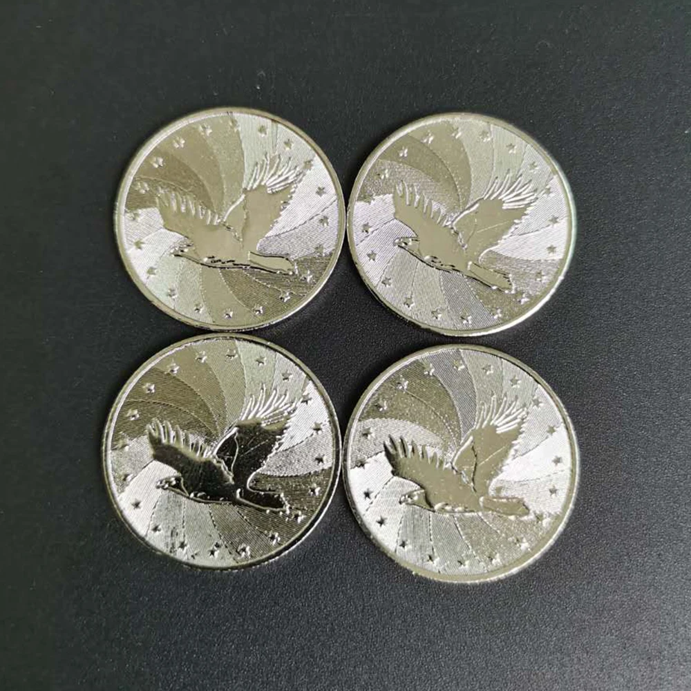 500pcs 25*1.85mm Lovely Arcade game Coin Token Stainless Steel Eagle Coins Tokens for Arcade Machines