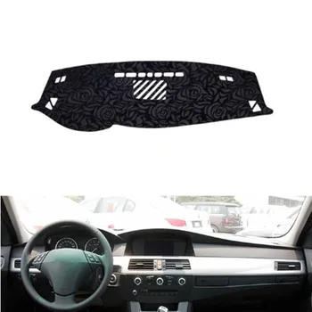 

Rose Pattern Non-slip Dashmat Dash Mat Dashboard Cover Pad Cover Carpet Car Sticker for B-MW 5 series 2004 2005-2010 Car Styling