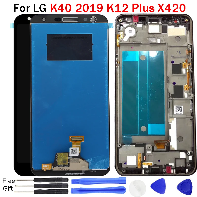 ЖК дисплей с сенсорным экраном для LG K40 2019 дигитайзер рамкой X420 LMX420HM LMX420EMW K12 Plus X4