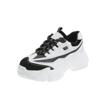 

Dad Shoes 2020 New Women Snekaers Fashion Platform Sneakers Black Shoes Women Trainers Platform Wedges Shoes